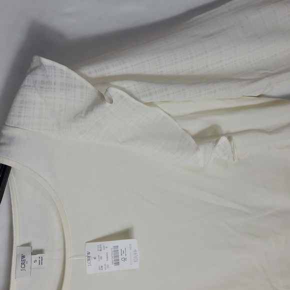 J Crew Cream Ruffled Women's Top Size S - Picture 3 of 7